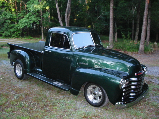 MakeModel Chevy Pickup Color Green Year 1952 Mileage 80000
